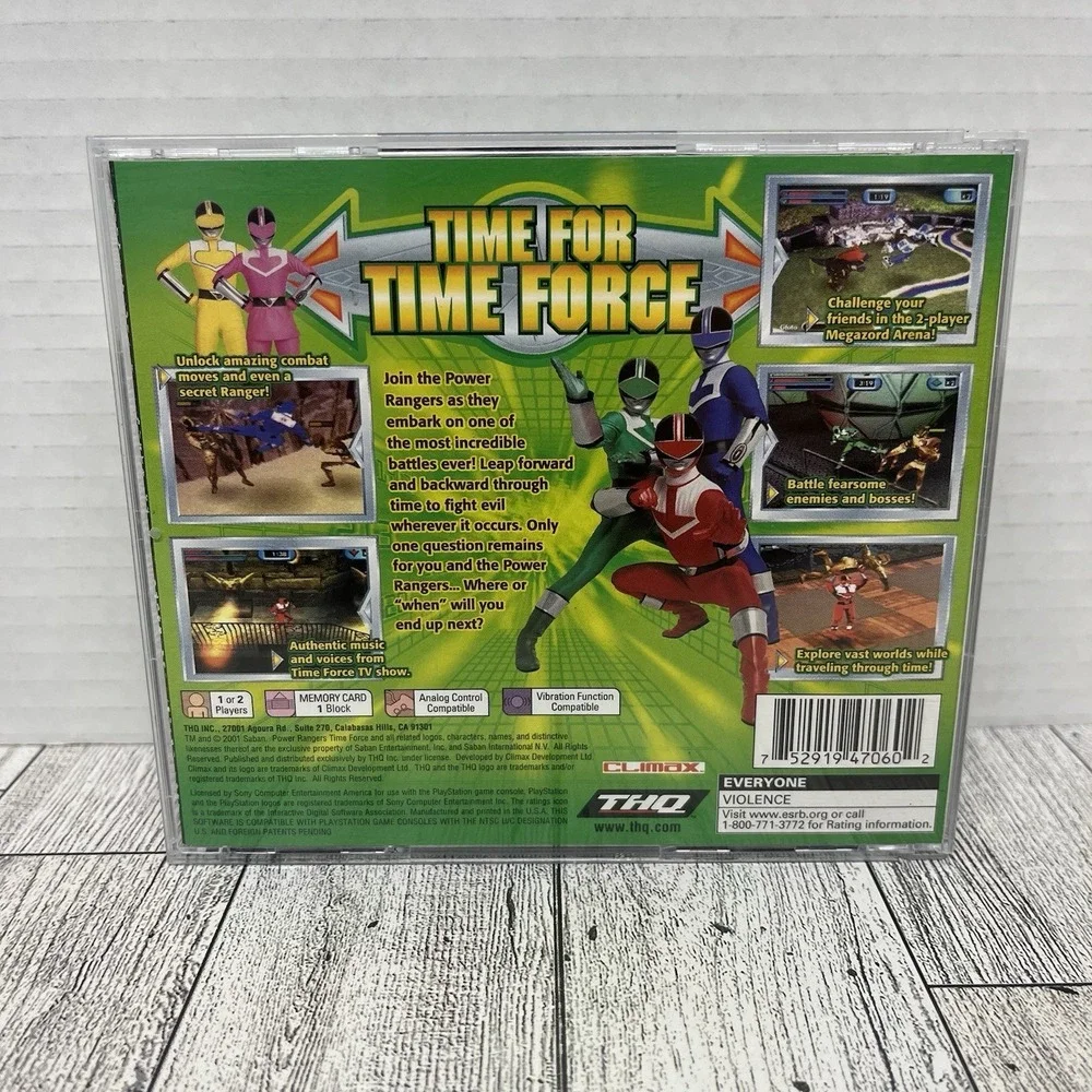 Power Rangers: Time Force (Sony Playstation 1, PS1) Complete CIB
